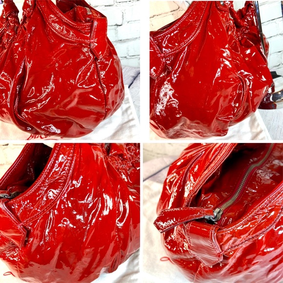 Christian Louboutin red patent leather shoulder bag - Picture 9 of 16